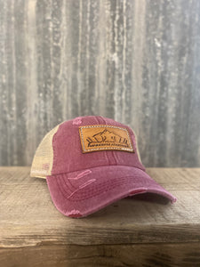 MBA Shed Womens Ponytail Hat - Maroon