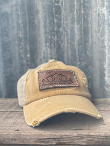 MBA Shed Womens Ponytail Hat - Yellow